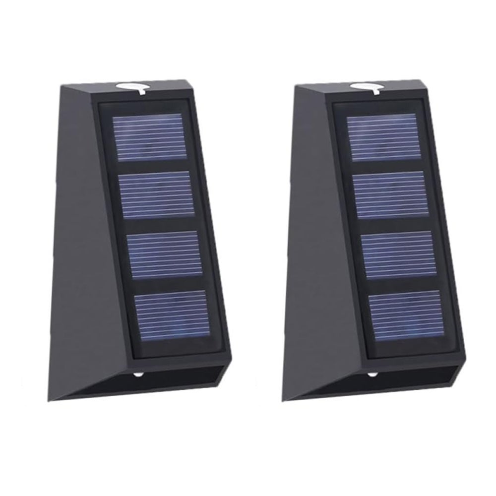Zestaw 2 solarnych lamp ściennych z automatyczną zmianą kolorów do ogrodzenia i ogrodu