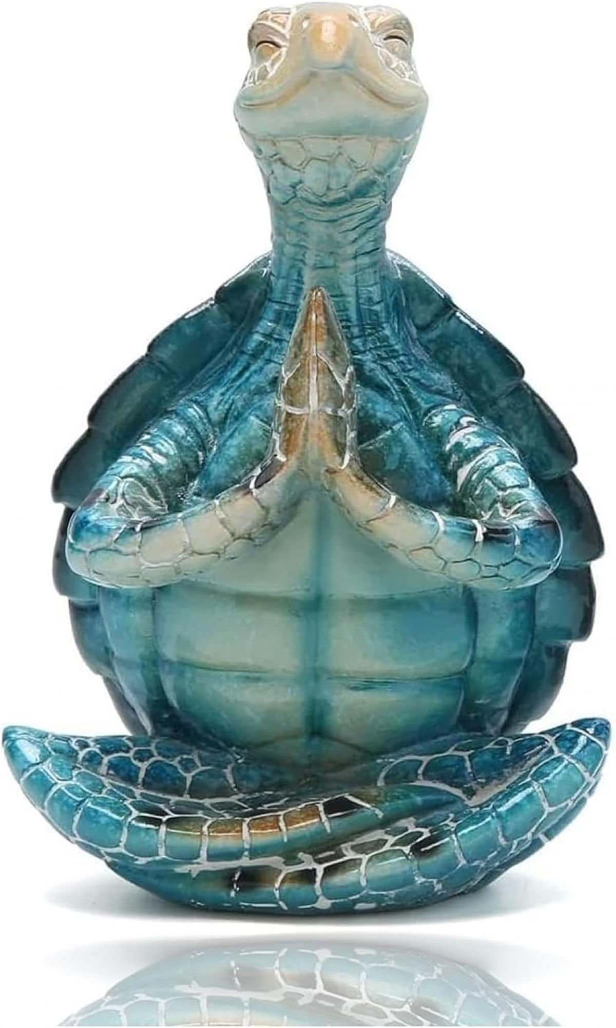 Figurka Zwierzęca Żółw Morski Medytacja Joga Dekoracja, Statua Żółw Morski Zen Joga Żywica, 10*8*6cm
