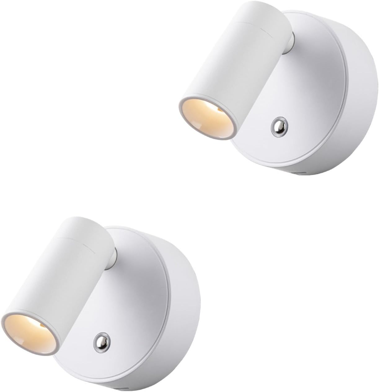 Kinkiet LED, ściemnialny, sterowany dotykowo, 2700K-6500K, oświetlenie ścienne z możliwością ładowania przez USB, do salonu, sypialni, korytarza (2 sz