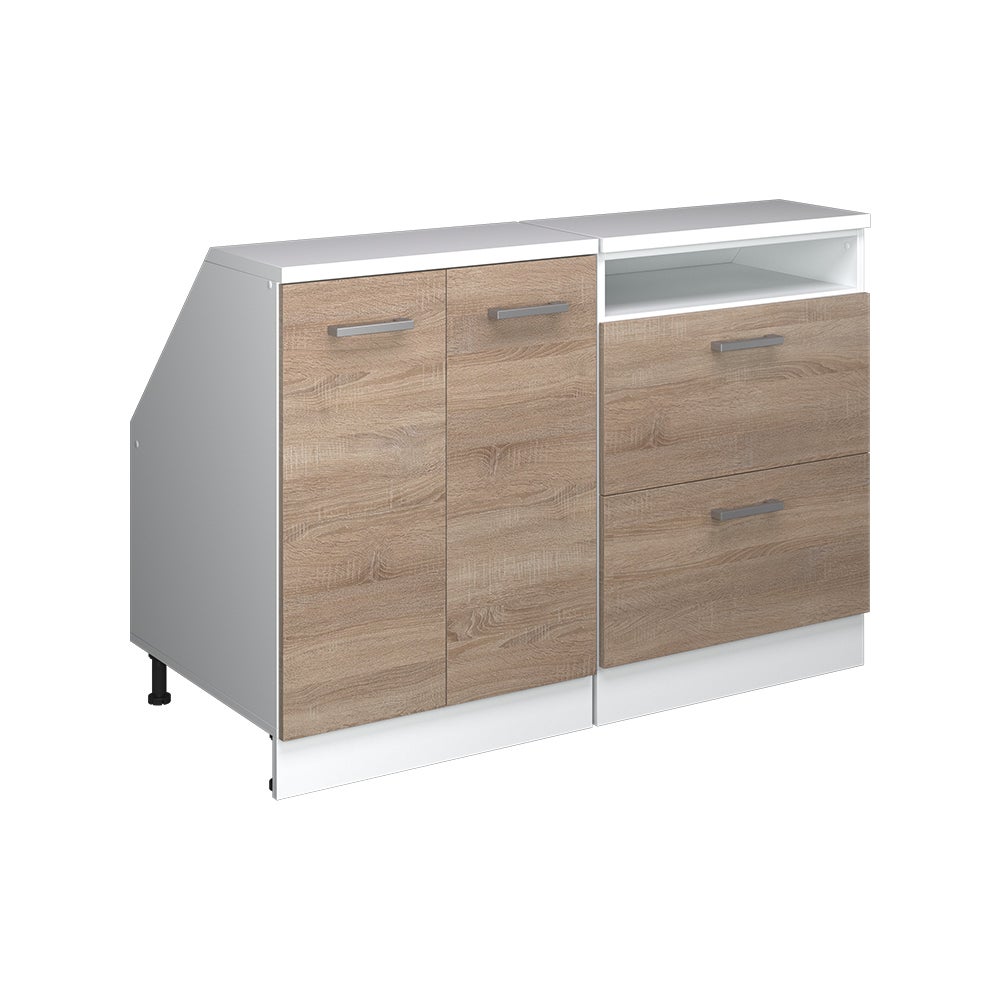 Vicco Zestaw szafek na dach skośny Rion, Sonoma, 120 cm Zestaw 2 korpusów szafy głębokość 60 cm