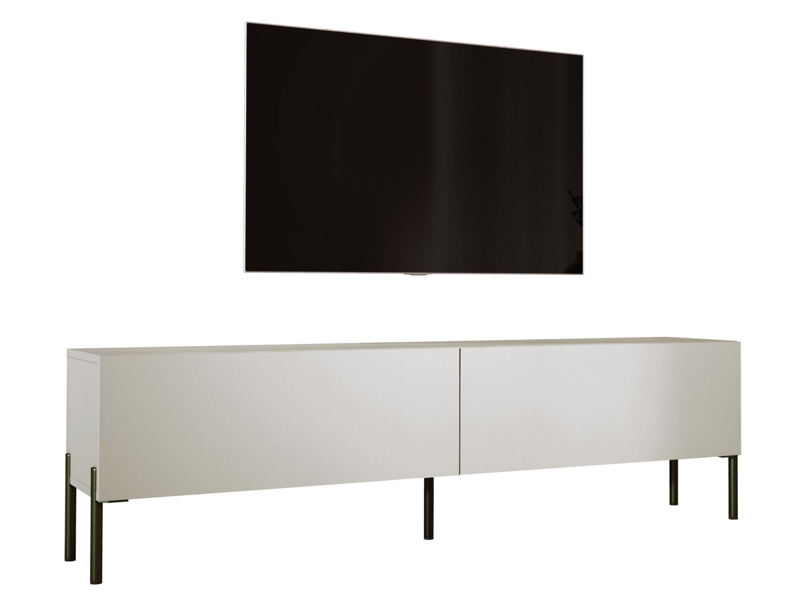 Szafka RTV: Kaszmir, czarne nogi, 170 x 52 x 32 cm