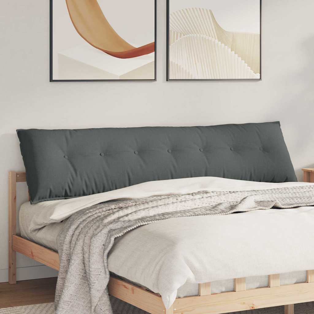 Poduszka na plecy Ciemnoszary 200 x 19 x 50 cm tkanina vidaXL