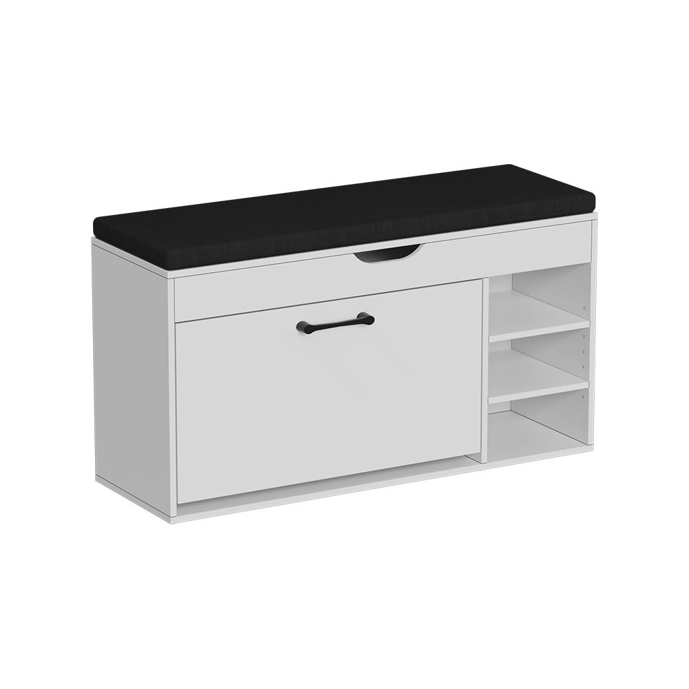Vicco Ławka na buty Solino, Biały/czarny, 90 x 50 cm z siedziskiem