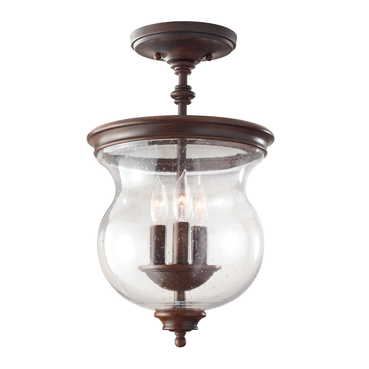 Lampa sufitowa vintage stary brąz Pickering Lane 3xE14 40W Feiss