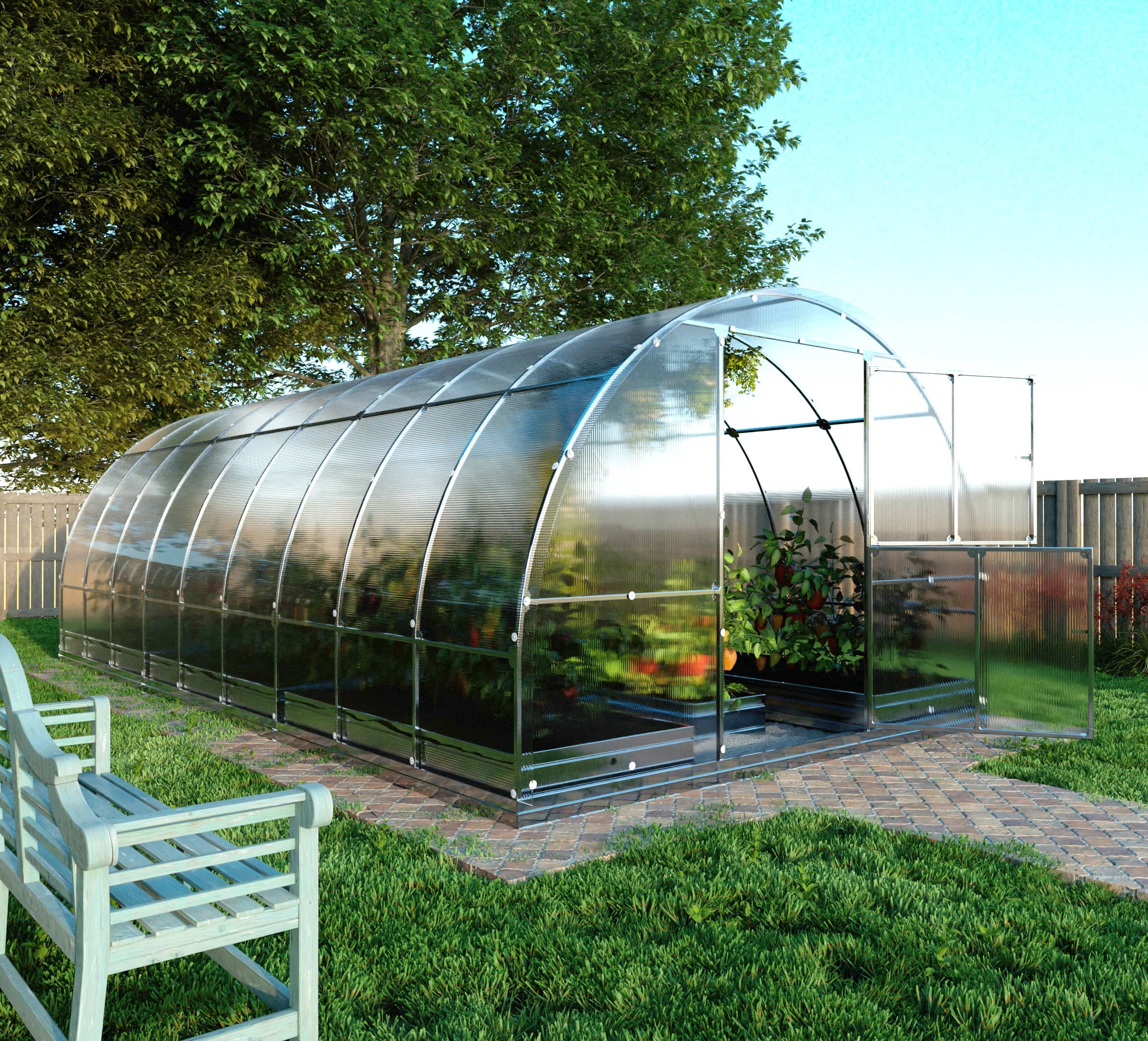 Szklarnia KLASIKA TUBE 3 x 6 m (18 m²), 6 mm z powłoką z poliwęglanu 1szt.