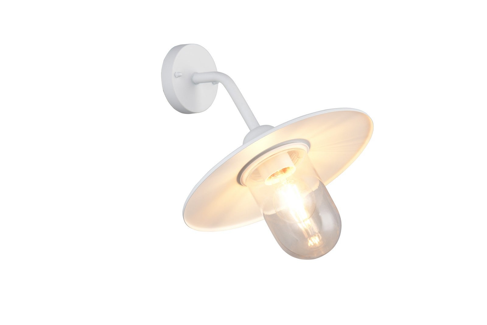 Kinkiet zewnętrzny okrągła latarnia BRENTA biały 1xE27x40W aluminium wym:32x30x30cm IP44 Trio