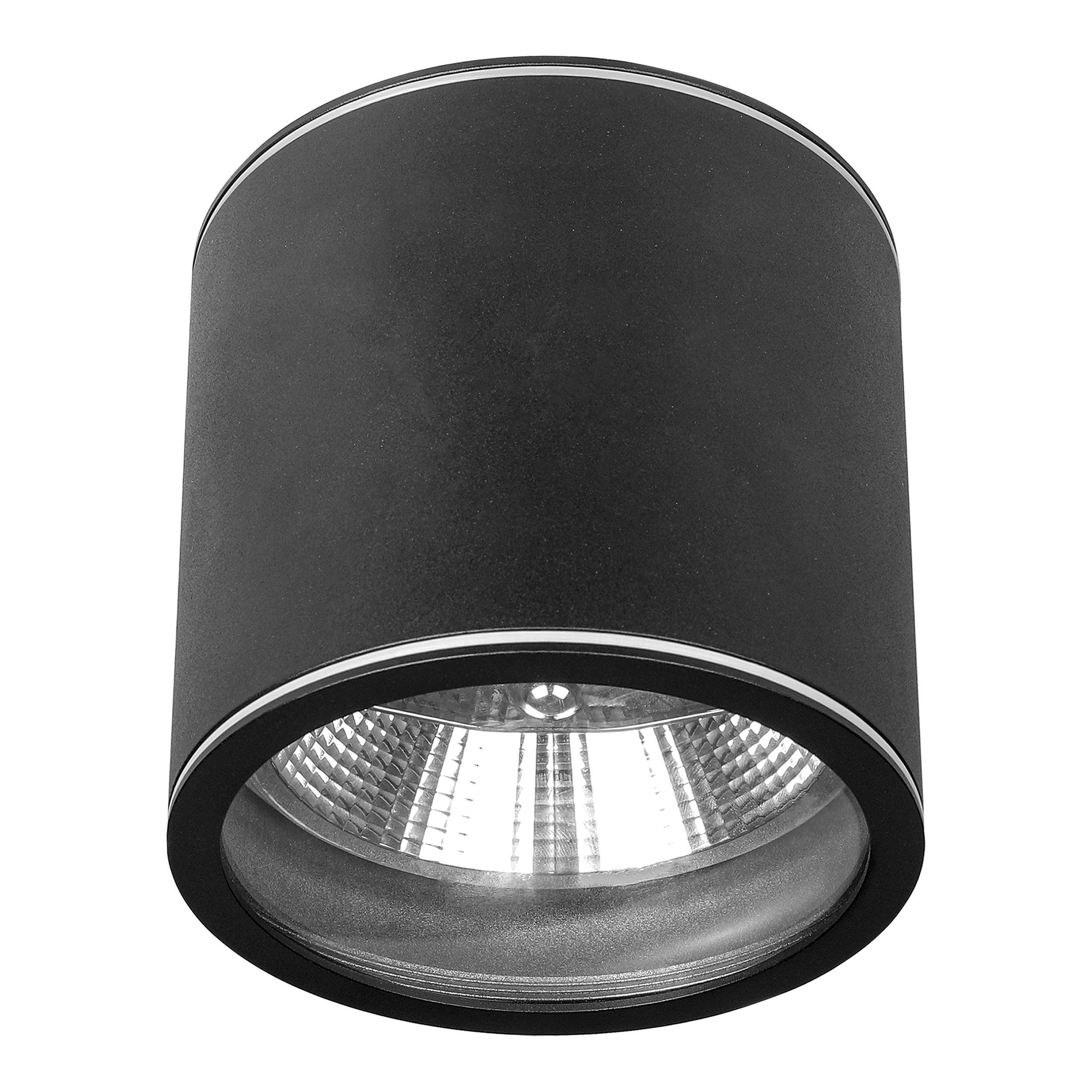 Lampa oprawa natynkowa LED AR111 GU10 11,4x11,8cm IP44 tuba sufitowa okrągła czarna MasterLED