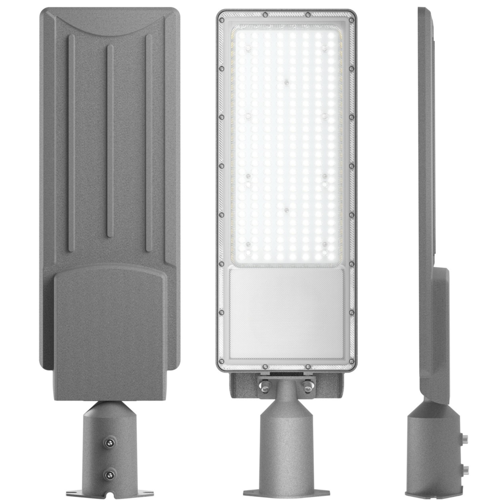 Lampa uliczna LED przemysłowa 200W MOCNA 22000lm hermetyczna IP65 Szara oprawa wodoodporna zewnętrzna - LEDHOFF