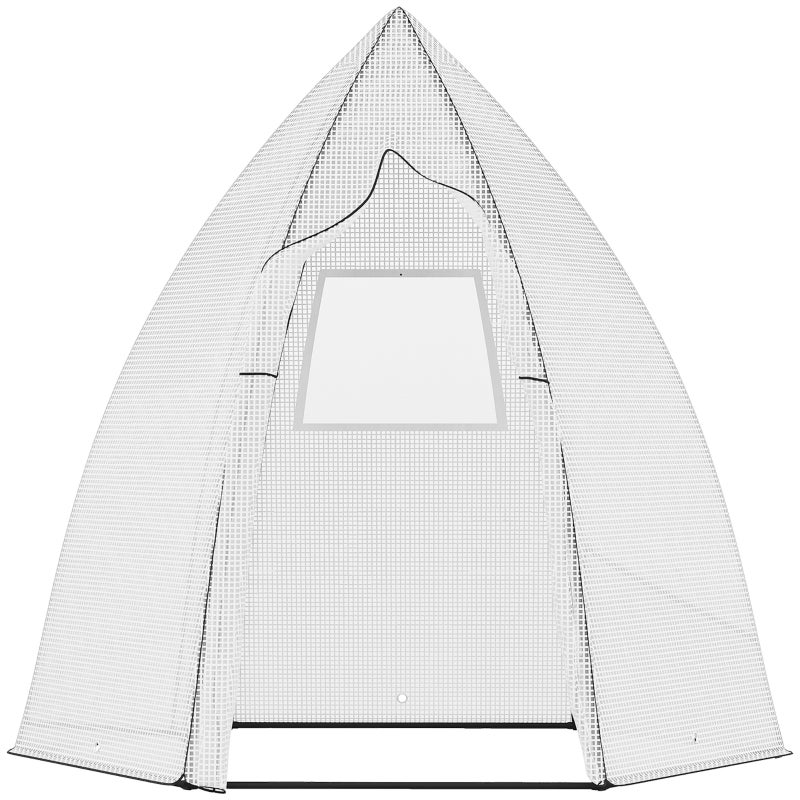 Mini szklarnia 160 x 140 x 180 cm, wodoodporna konstrukcja odporna na promieniowanie UV, biały, metal