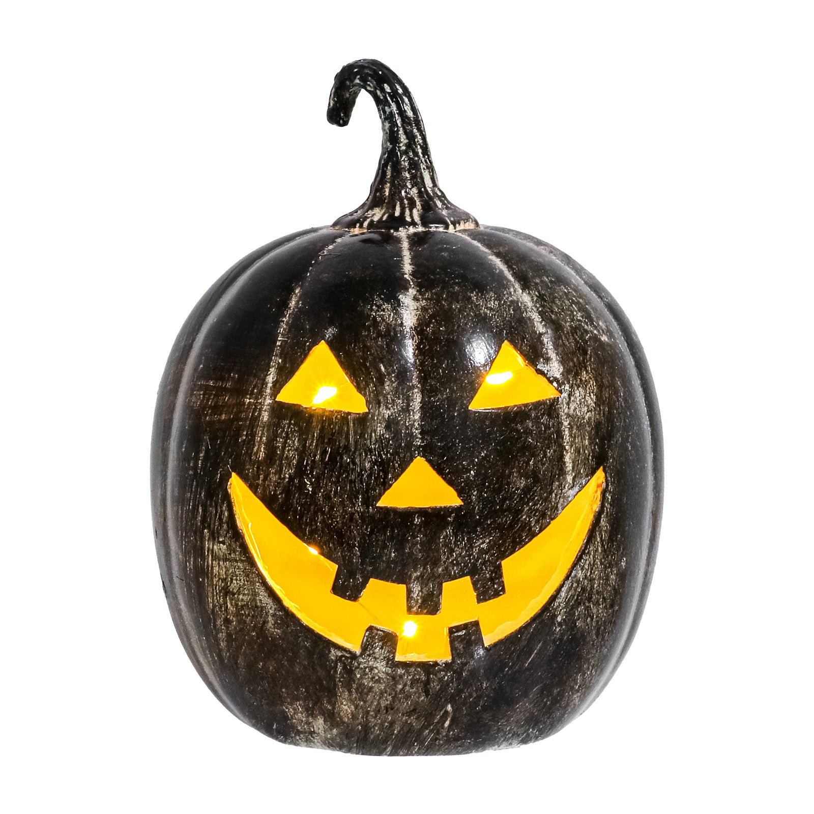 Lampa w kształcie dyni z żywicy na Halloween z lampką LED, Zestaw jesiennych dekoracji na werandę, na świąteczną aranżację