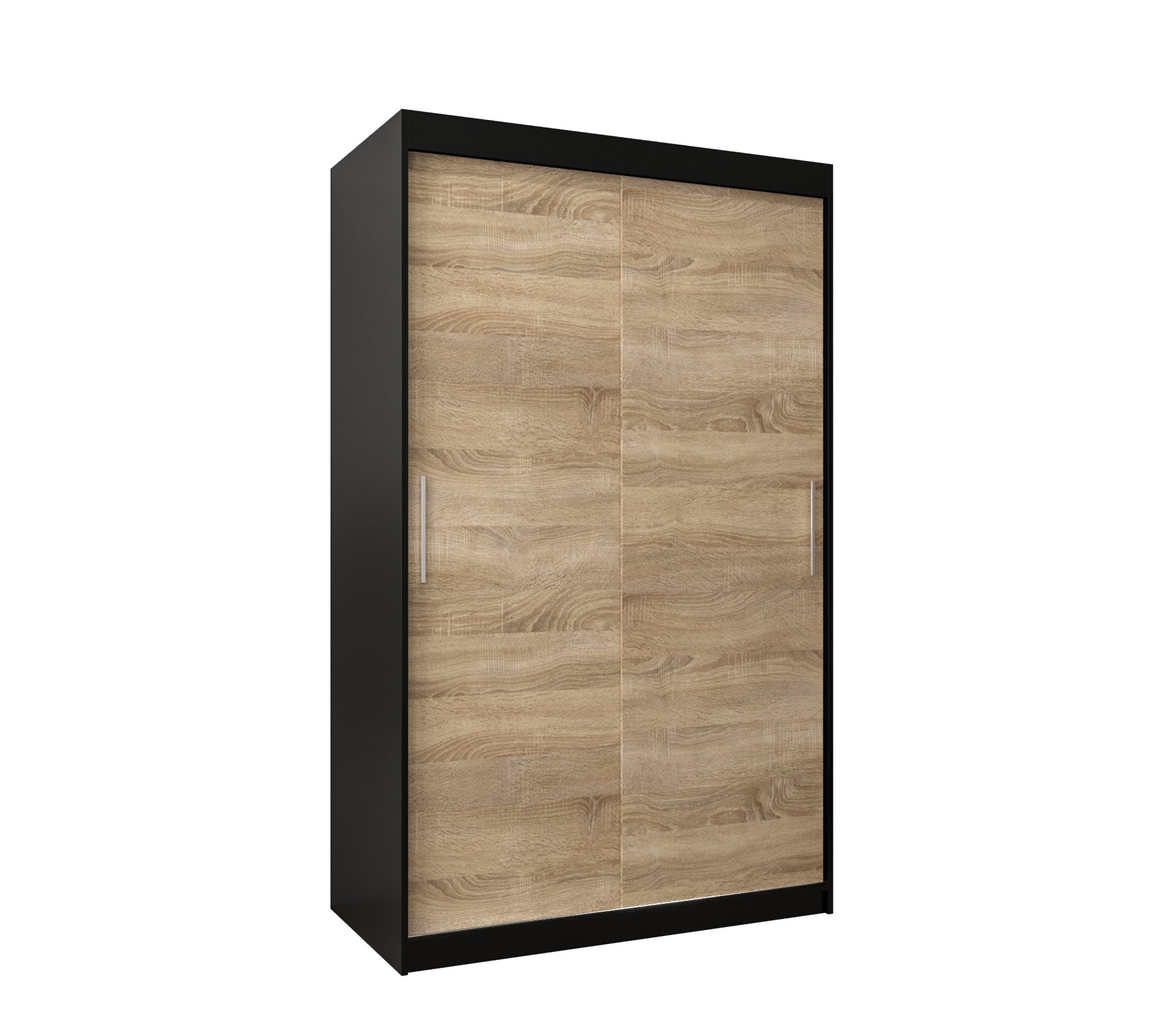Szafa przesuwna garderoba TOKYO 120 x 62 x 200 cm Czarny + Sonoma - Abiks Meble