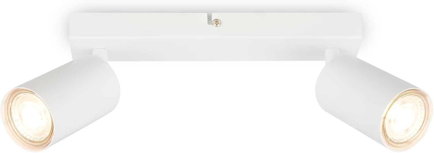 Lampa sufitowa LED, gniazdo GU10, maksymalna moc 9W, odpowiednia do salonów, sypialni, kuchni, łazienek itp., biała.