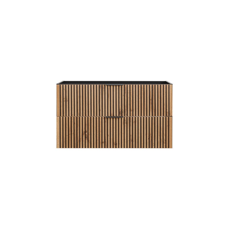 Szafka pod umywalkę XILO BLACK WOTAN 82 100cm czarna/dąb