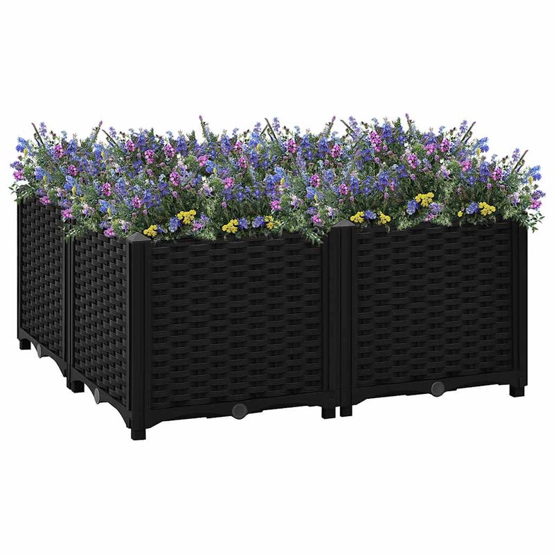 Donica do podniesionej rabaty, 80x80x38 cm, polipropylen vidaXL