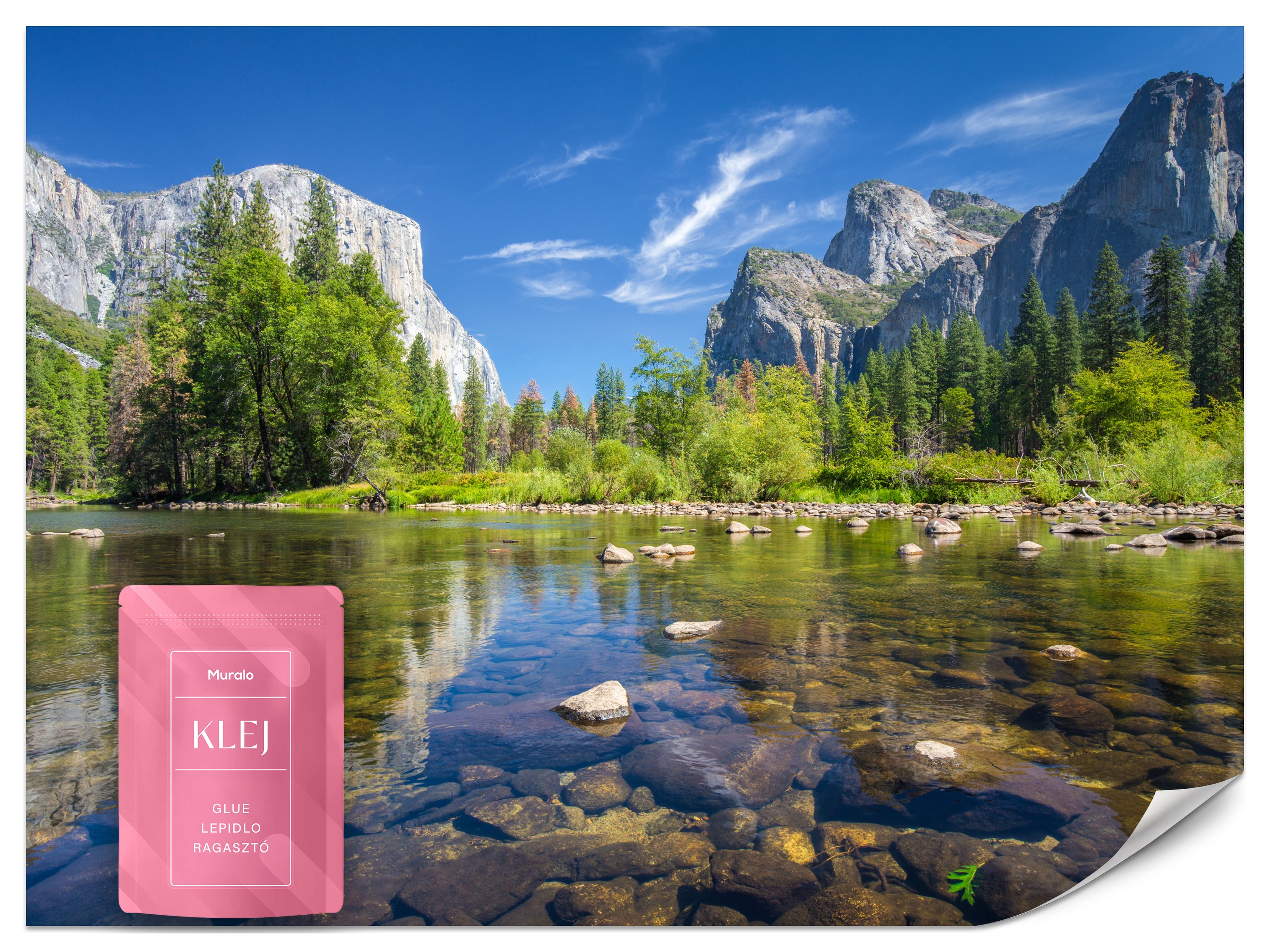 FOTOTAPETA DO SALONU SYPIALNI PEJZAŻ GÓRY PARK YOSEMITE NATURA 3D 500x350