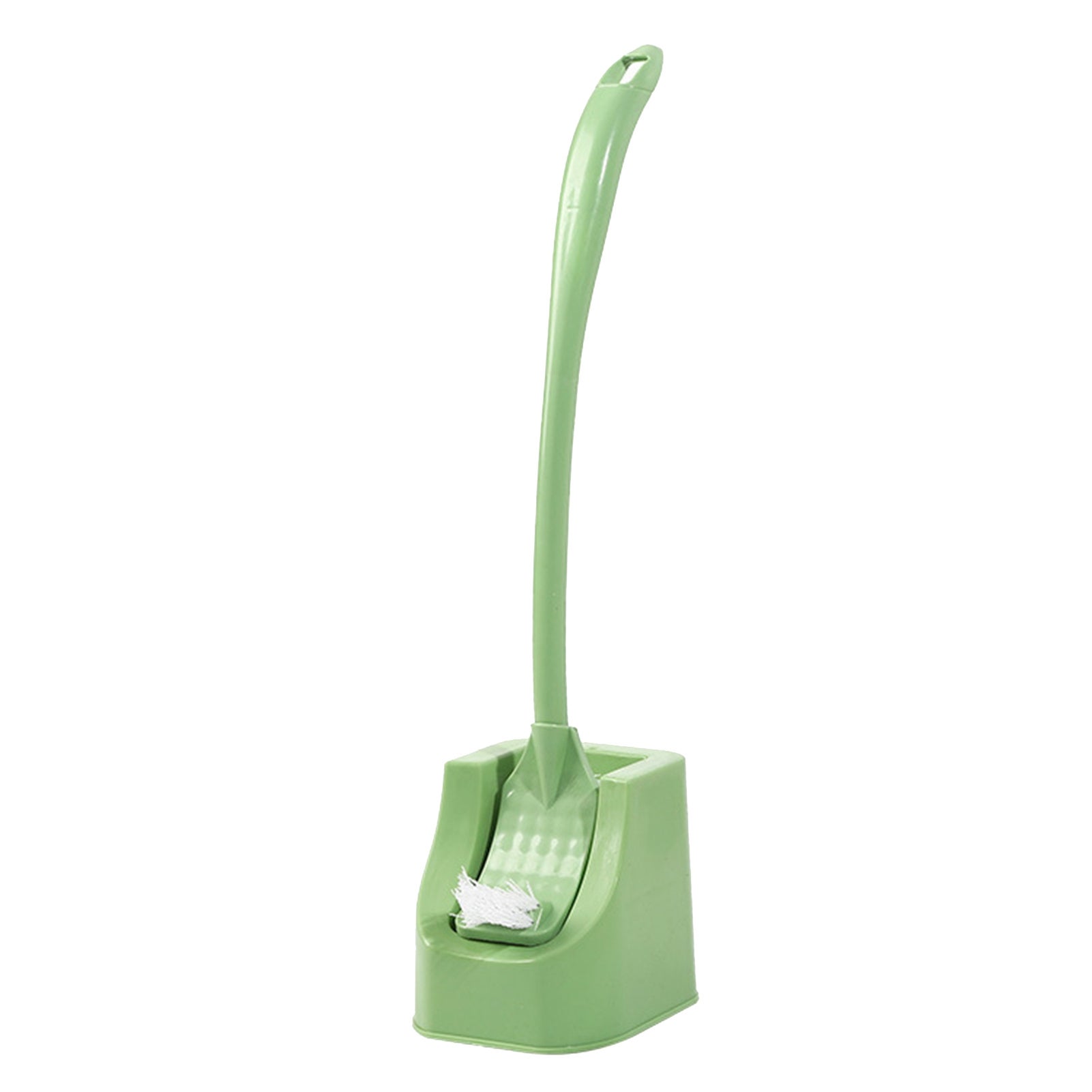 Bardzo skuteczna szczotka do WC naścienna, z długim, ergonomicznym uchwytem, do łazienki, zielona