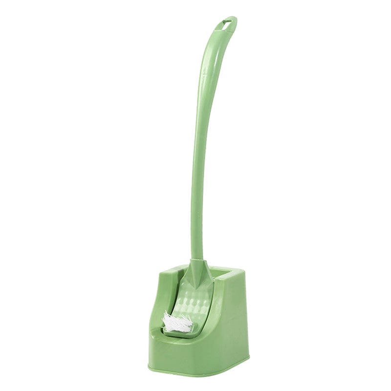 Bardzo skuteczna szczotka do WC naścienna, z długim, ergonomicznym uchwytem, do łazienki, zielona