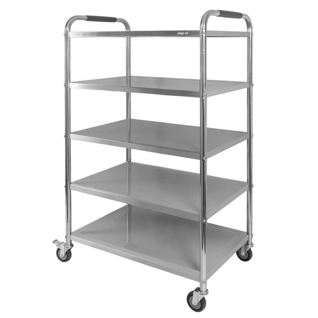 Wózek kelnerski cateringowy ze stali nierdzewnej 5-półkowy Mega-M X STANDARD 86x54x154cm