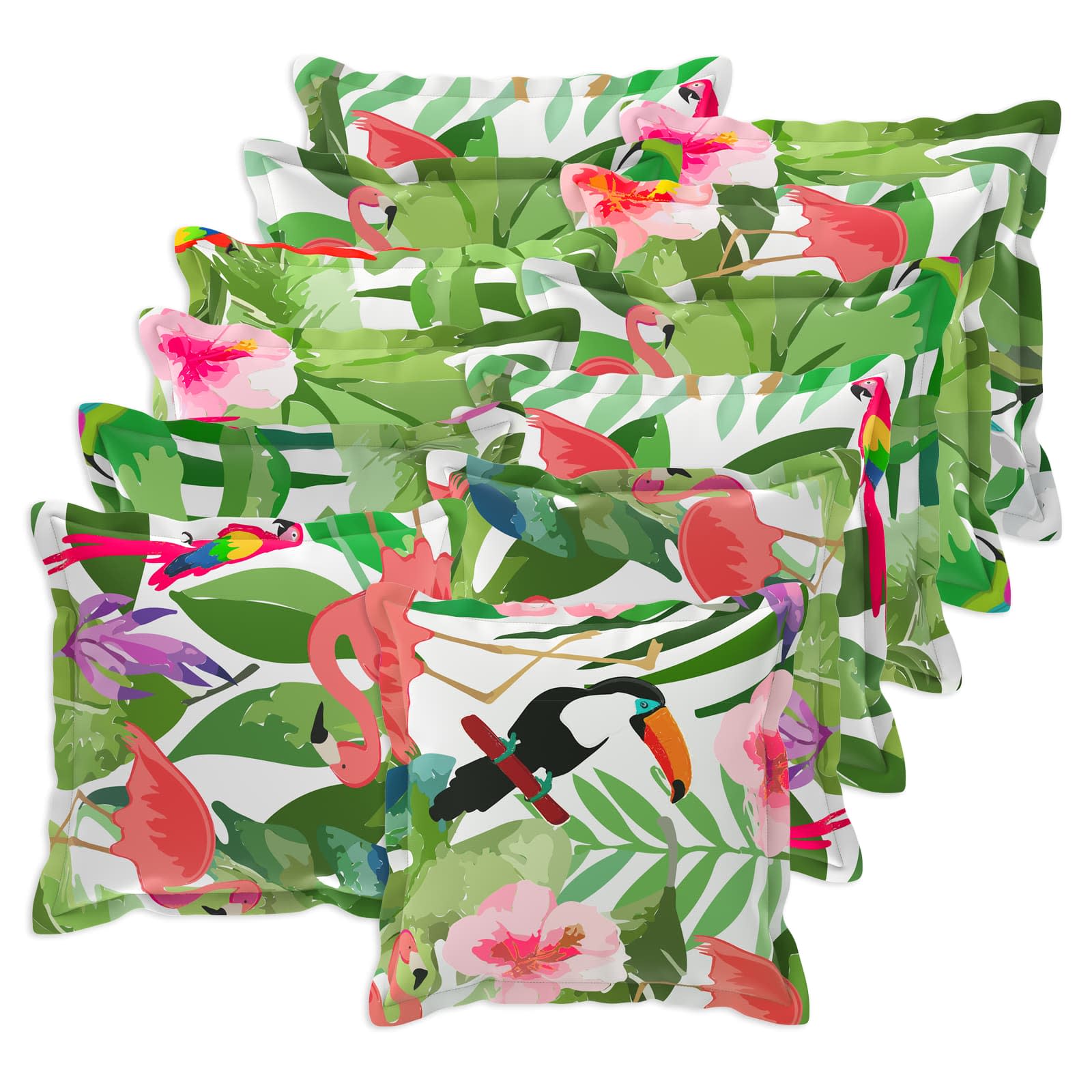 12x Poszewka Dekoracyjna na Poduszkę 50x50 cm Wielokolorowa