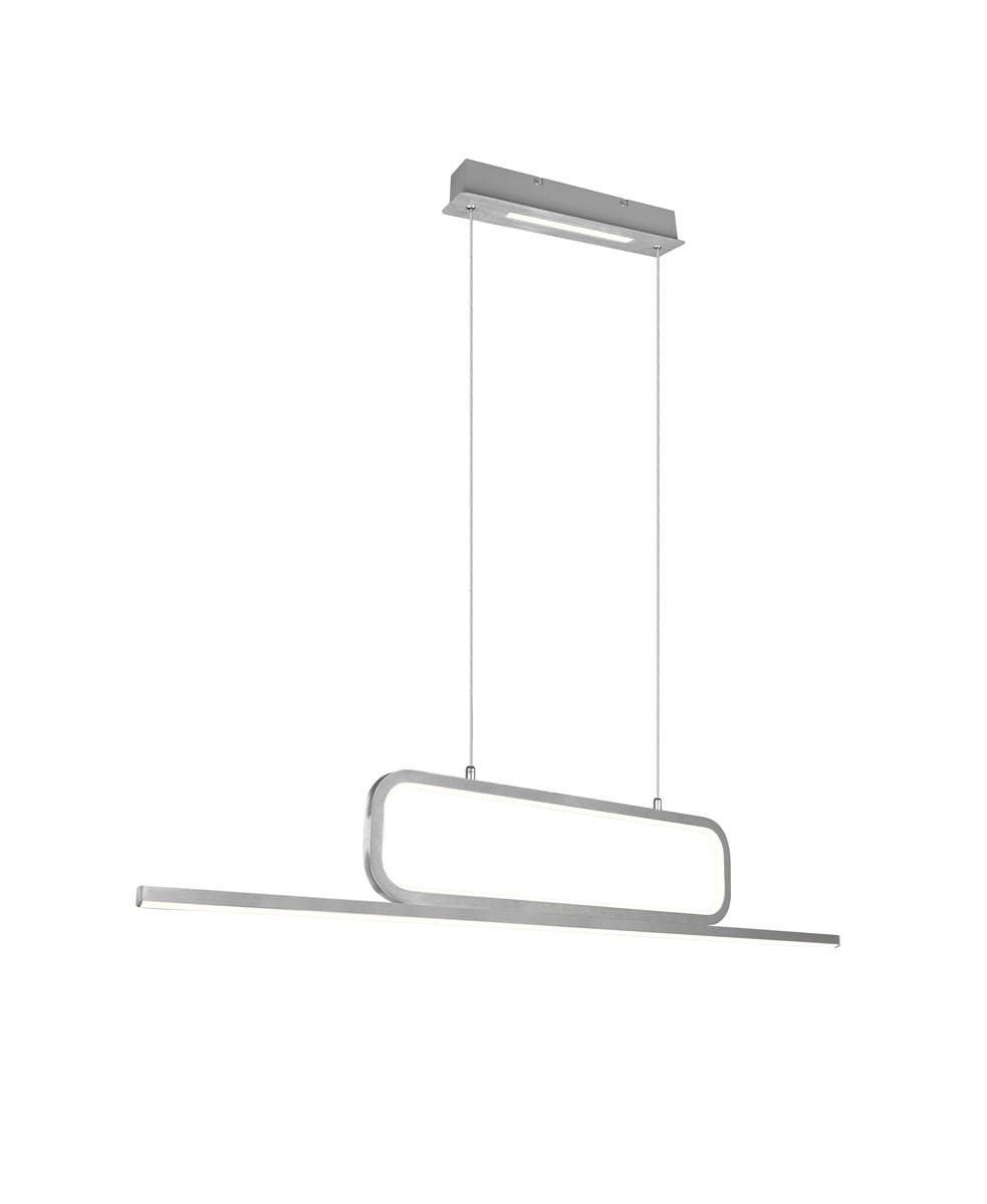 Lampa wisząca LED AICK 38W Ciepła biel 4500lm metal szaro-biała wym:150x110x7,5cm IP20 Trio