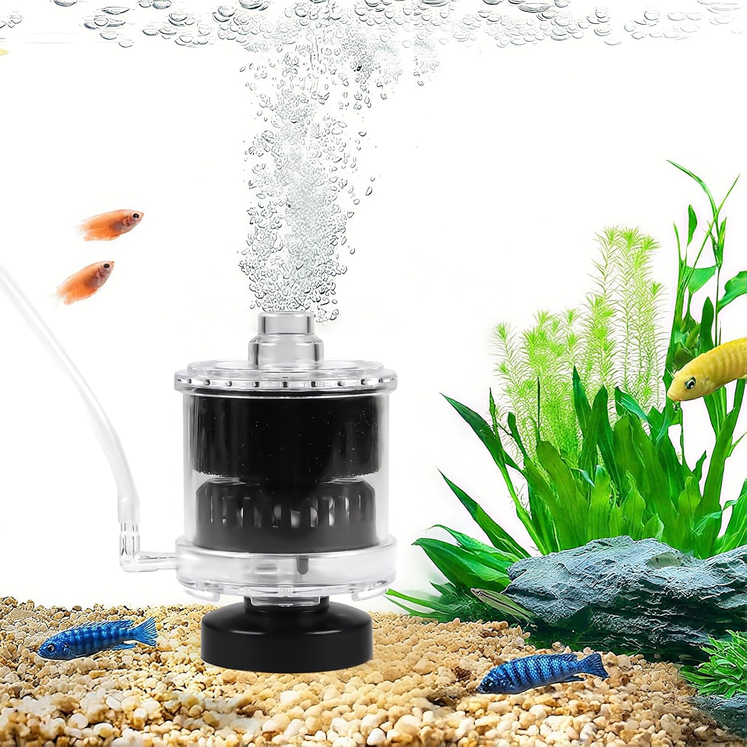 Mały filtr gąbkowy do akwarium z pompą powietrza, miniaturowy filtr wewnętrzny do akwariów 30-60 l, filtr wewnętrzny z wkładem filtracyjnym, dla krewe