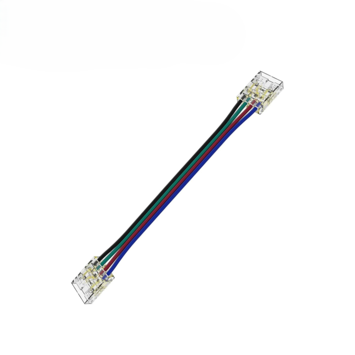 Alcapower Kabel przedłużający ze złączami do taśm LED COB RGB, profesjonalne akcesorium do szybkich i stabilnych połączeń, 1 sztuka