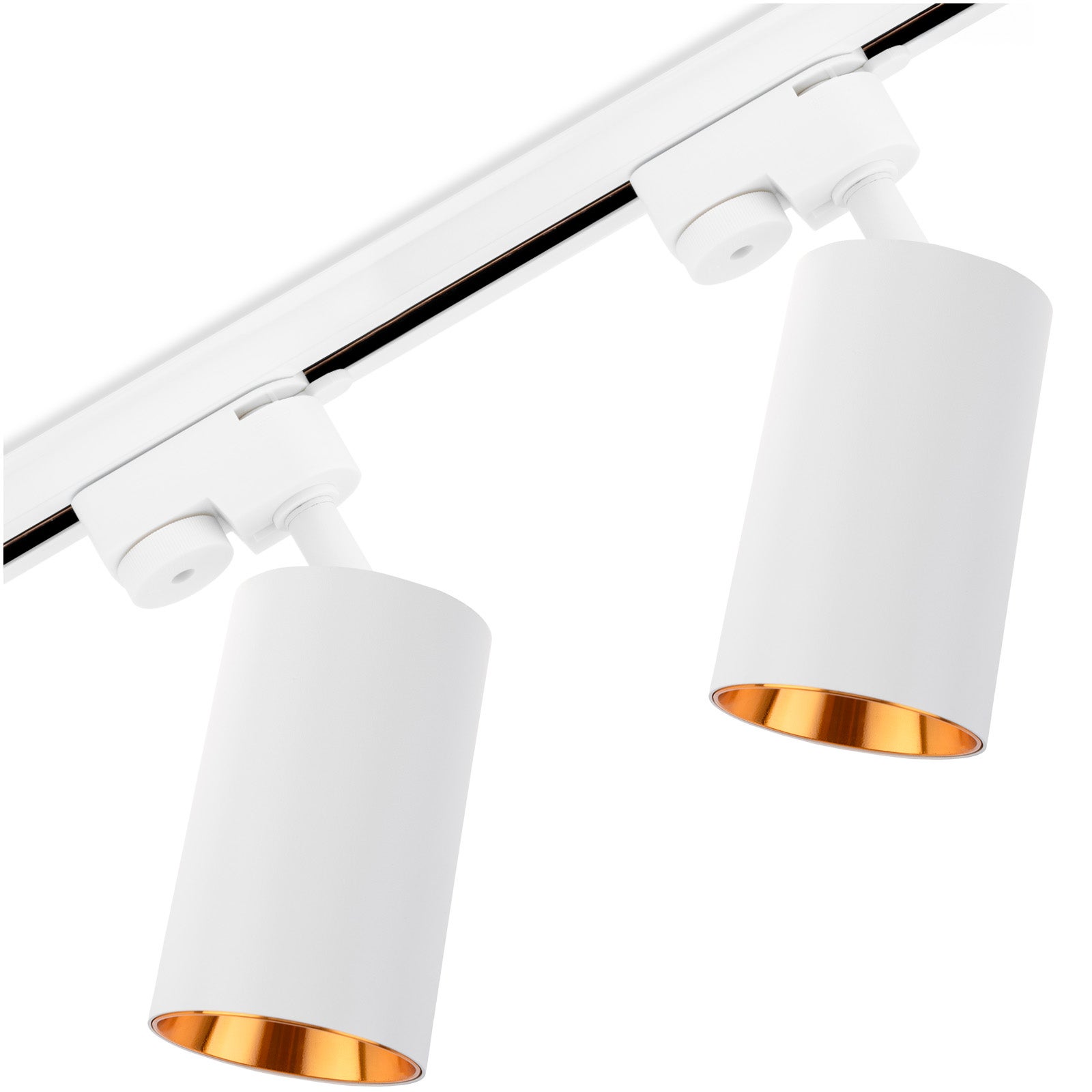 Zestaw Szyna Lumiled Oświetleniowa Szynoprzewód 1m + 2x Reflektor Szynowy GU10 Biało Złoty