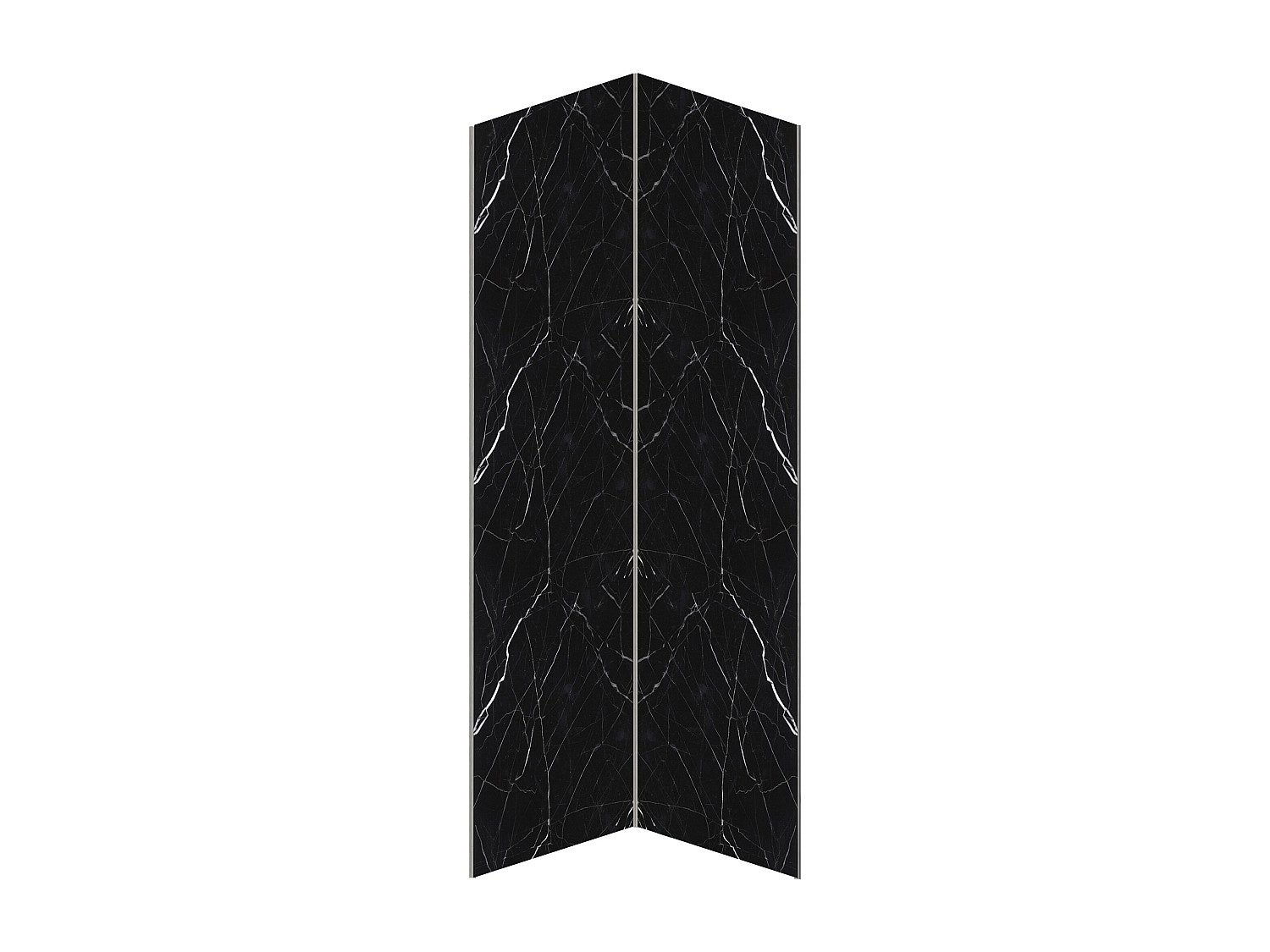 Zestaw 2 paneli ściennych aluminiowych pod prysznic z efektem marmuru z profilami - 2 x szer. 90 x wys. 210 cm - ENEKO