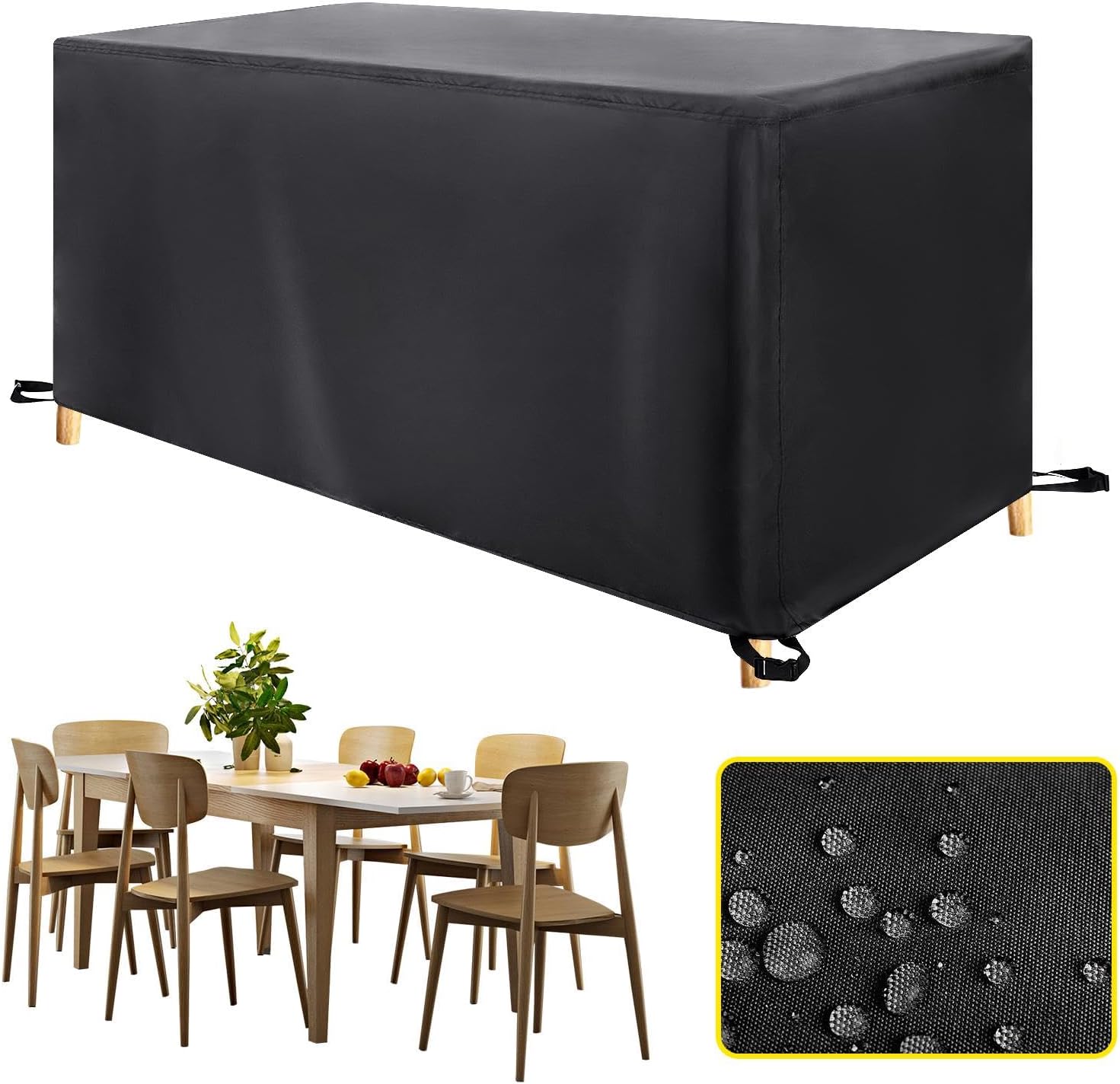 Pokrowiec na meble ogrodowe, pokrowiec na stół ogrodowy, 150x90x130 cm/dł. x szer. x wys. Pokrowce na meble ogrodowe