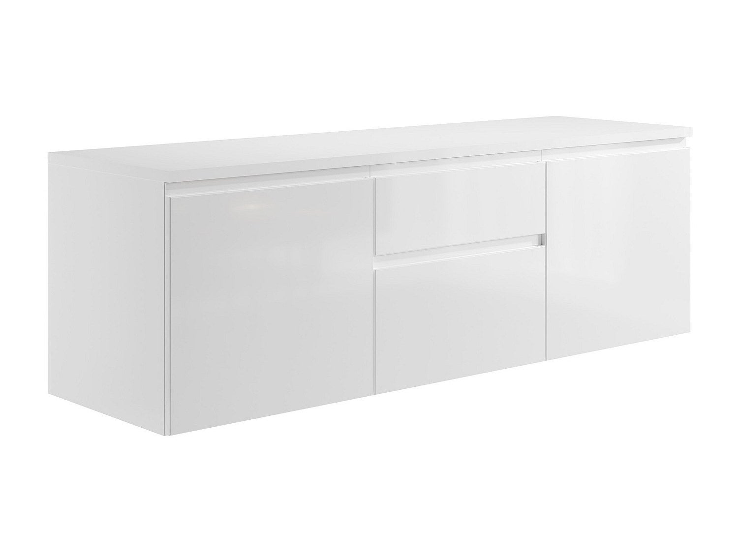 Szafka łazienkowa wisząca pod umywalkę - Biały - 150 cm - JIMENA II