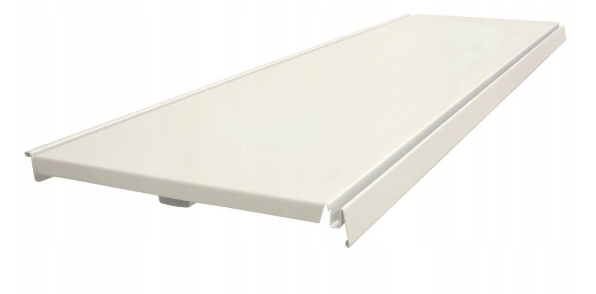 Półka do regału sklepowego metalowa 47x125cm kremowy KTD