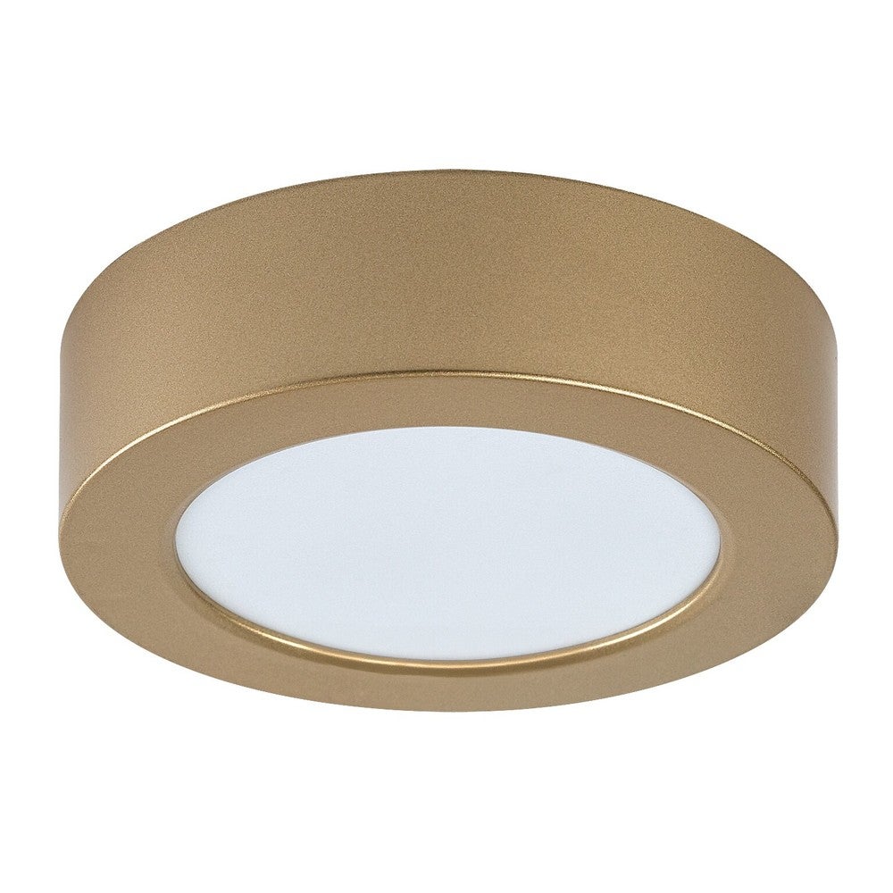 Plafon zewnętrzny LED 7W 660lm 4000K Okrągły Złoty Plastik IP44 Ø120mm