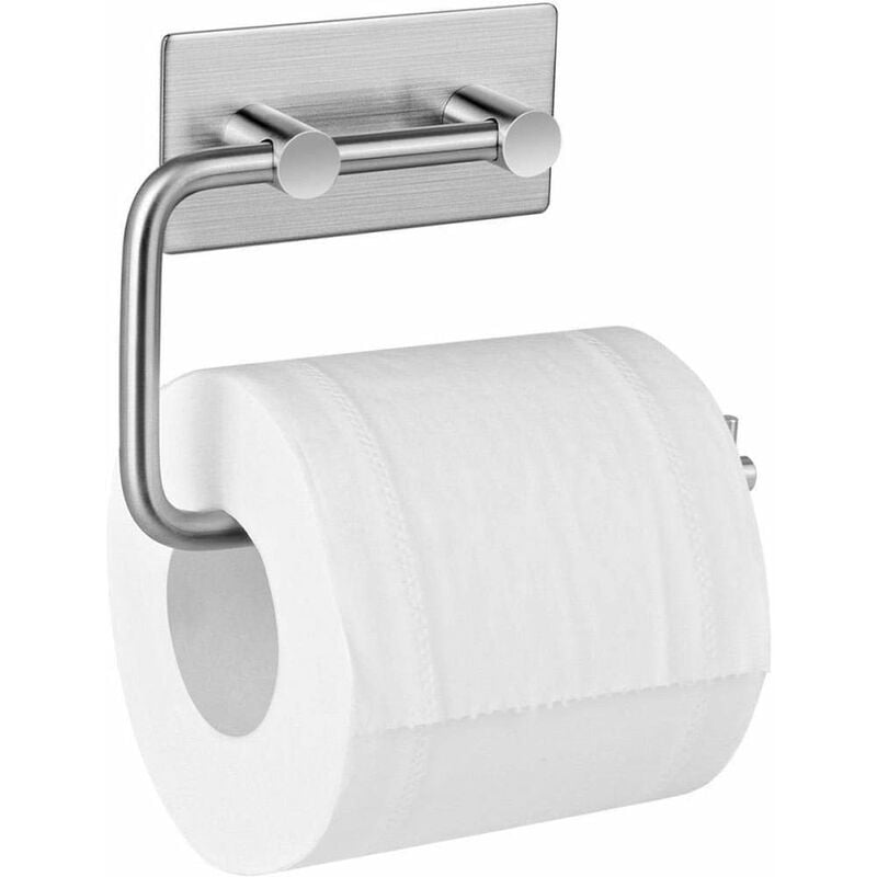 Uchwyt na papier toaletowy samoprzylepny, szczotkowana stal nierdzewna, uchwyt na rolkę papieru toaletowego bez wiercenia