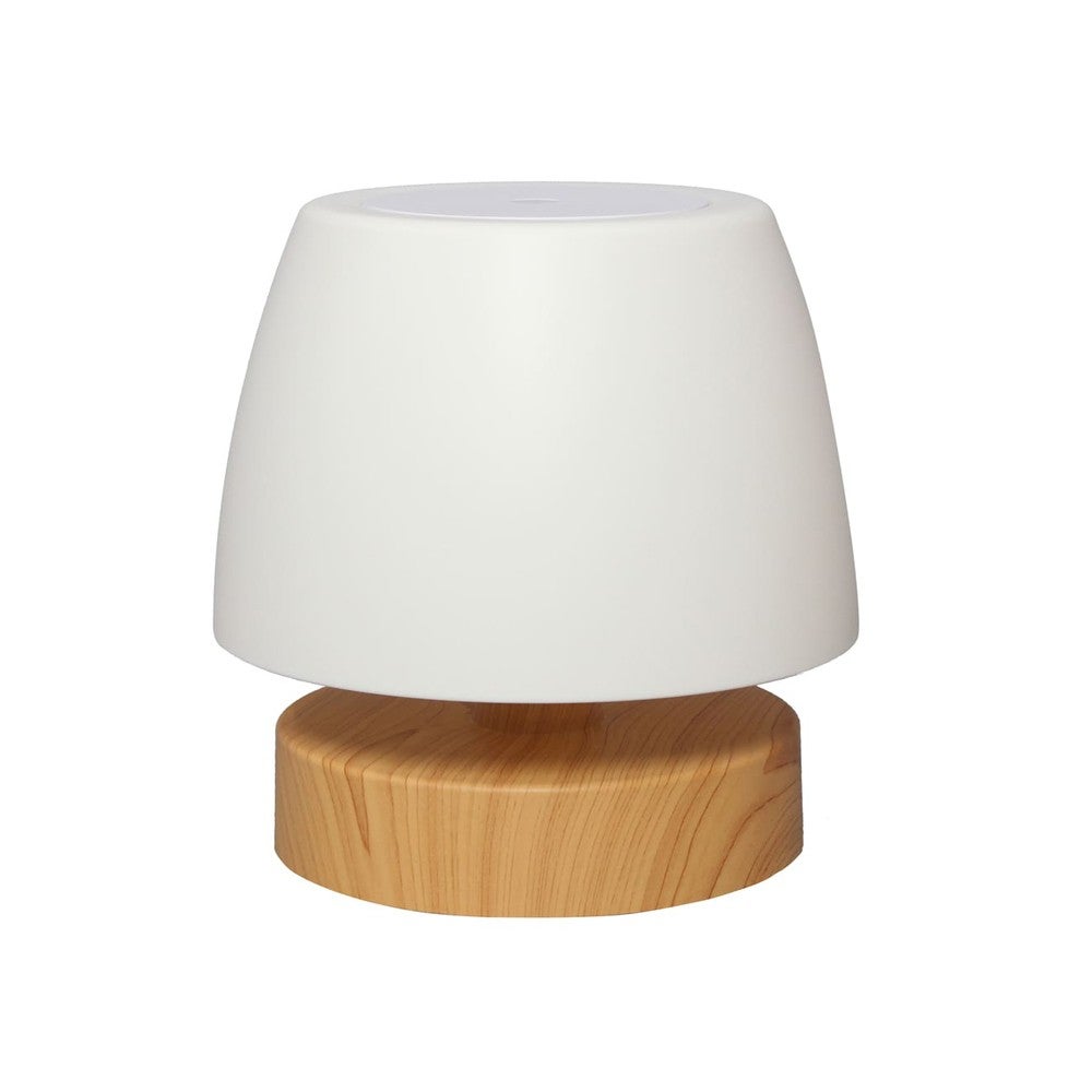 Lampa stołowa LED Lil 3W ładowana przez USB z drewnianą podstawą H16cm