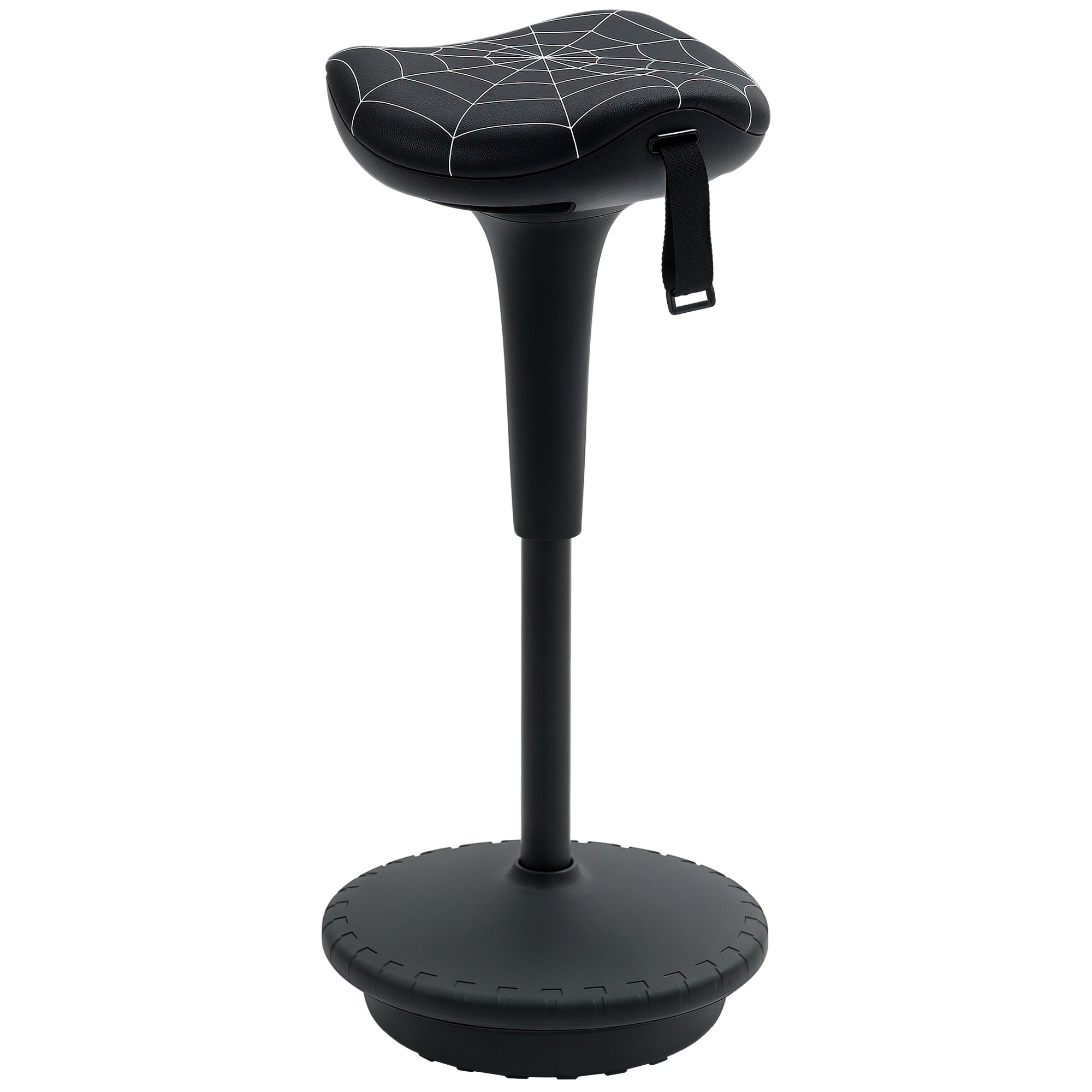 Ergonomiczny obrotowy stołek biurowy, regulowana wysokość od 65,5 do 83,5 cm, pochylenie 120°, kolor czarny