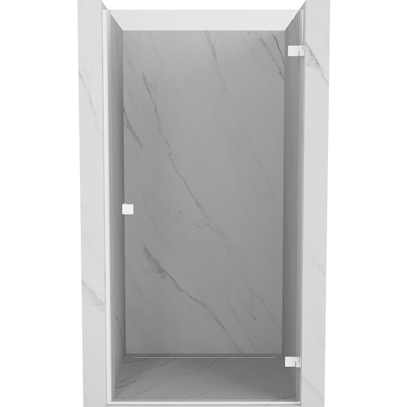 Mexen Lunar-B drzwi prysznicowe uchylne prawe 60 cm, transparent, białe - 832-060-000-20-00-P