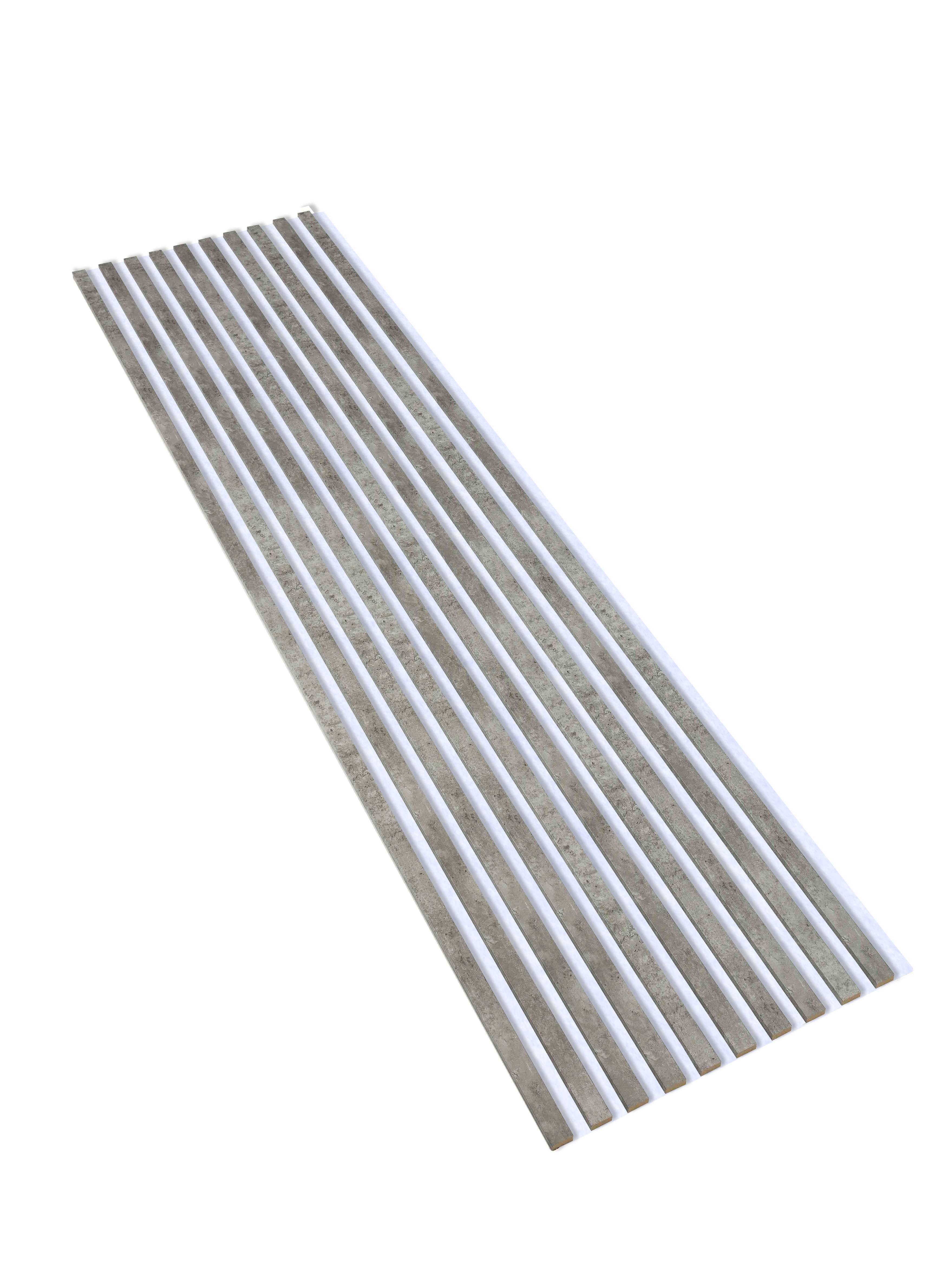 Lamele Ścienne na Płycie Białej SunWood 275x58cm Panele Dekoracyjne Beton Loft 1 szt.