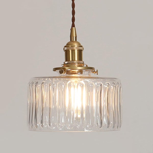 Lampa wisząca LED Industrialny żyrandol w stylu vintage mosiężną strukturą szkłem Regulowana wysokość salonu biura restauracji żarówka nie dołączona
