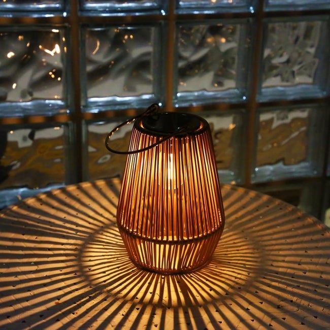 Zewnętrzna lampa ogrodowa zasilana energią słoneczną, wisząca lampa solarna w stylu vintage - Wodoodporna zewnętrzna lampa solarna