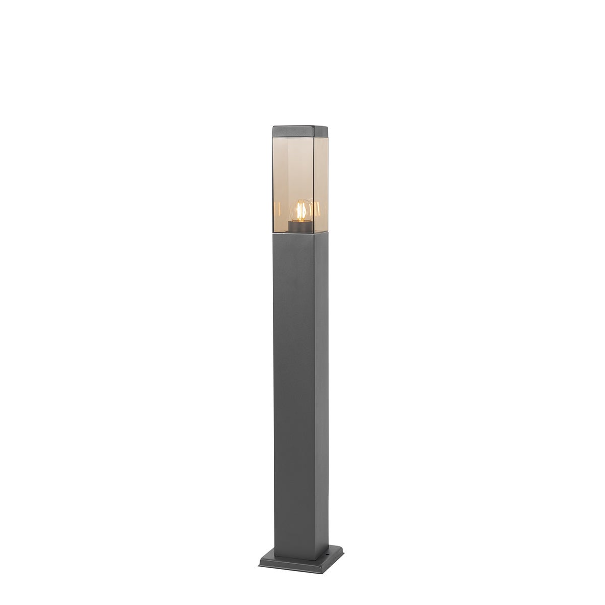 Qazqa nowoczesny lampa słupkowa do ogród - Malios - brąz, max. 60w, kompatybilny z żarówką LED, e27, 80cm, IP44