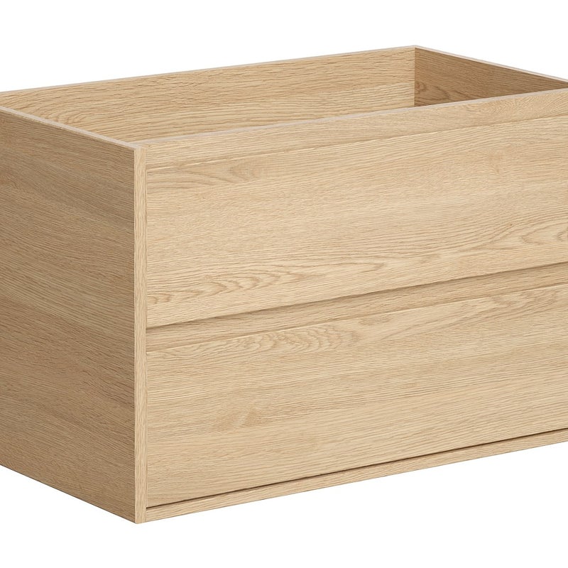Szafka łazienkowa wisząca pod umywalkę - Okleina dębowa - 80 cm - MILIPAM