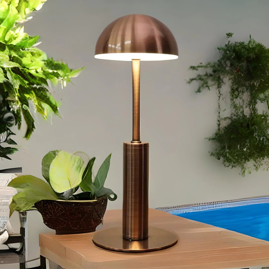 Akumulatorowa lampa stołowa LED, lampka nocna, 3 temperatury barwowe, oświetlenie wnętrza, lampy biurkowe, czerwony brąz
