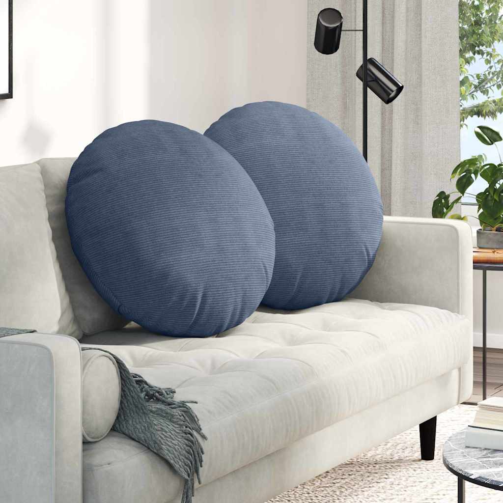 Poduszki na siedziska 2 pcs Niebieski Ø 80 cm vidaXL