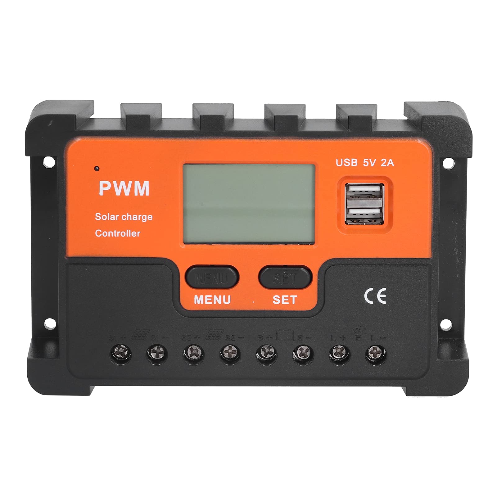 Kontroler ładowania słonecznego 12 V/24 V 30 A podwójna ochrona obwodu USB regulowany kontroler LCD