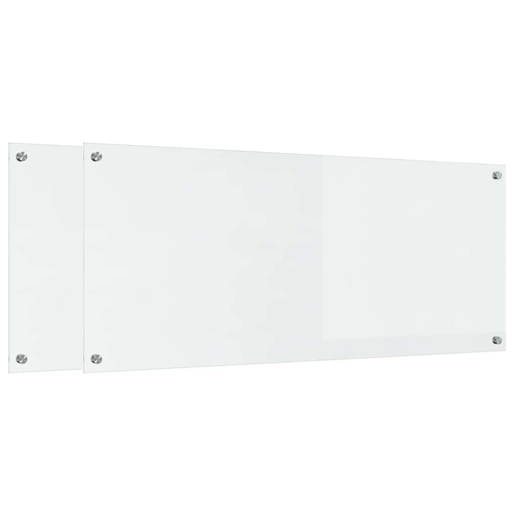 2x Panel Szklany do Kuchni Przezroczysty Hartowany Odporny na Ciepło