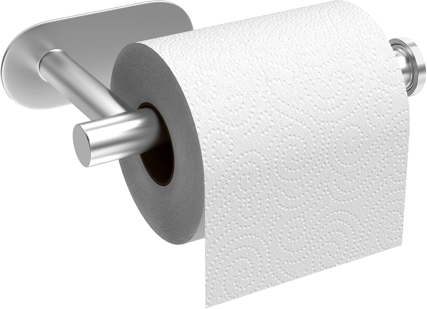 (Srebrny) Uchwyt na papier toaletowy, samoprzylepny uchwyt na papier toaletowy, uchwyt na papier toaletowy ze stali nierdzewnej, ścienny uchwyt