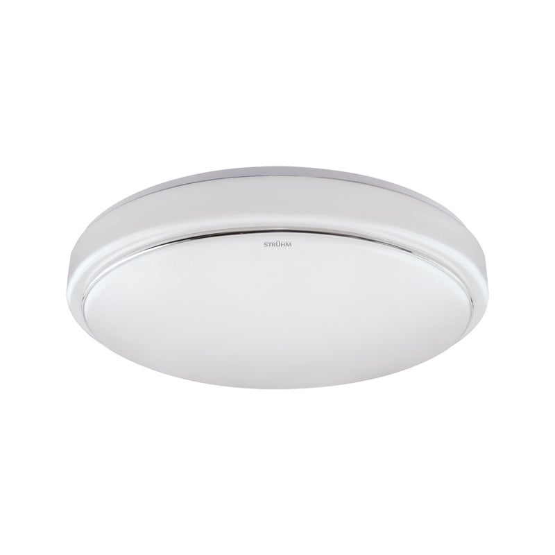 Plafon Sola okrągły biały LED 12W 4000K 1120lm wym: 8 x 26 cm IP44 tworzywo sztuczne Struhm
