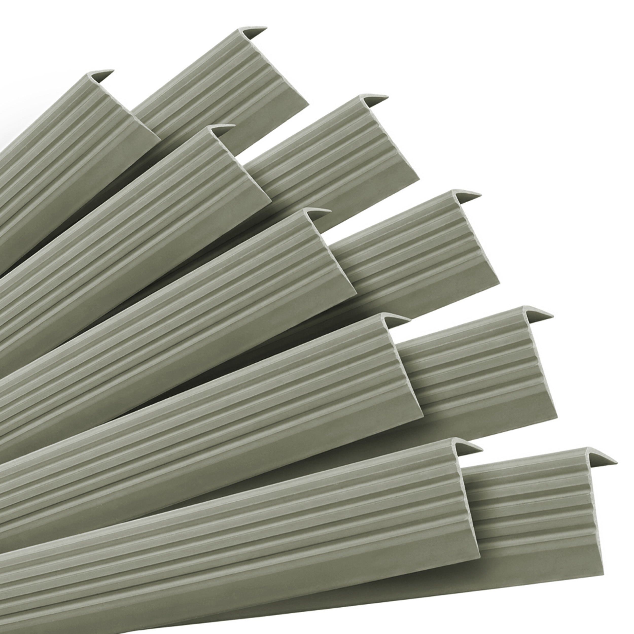 10x Profil schodowy PVC 40x25 mm - samoprzylepny, antypoślizgowy, 100 cm, oliwkowy