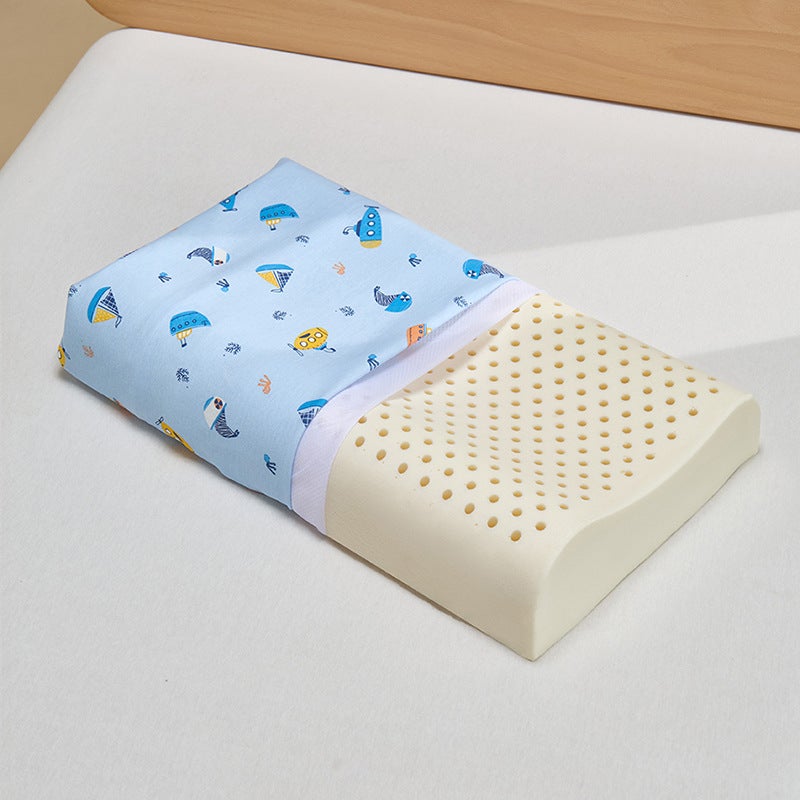 Poduszka dla malucha o wymiarach 44 x 27 cm z poszewką z bawełny, ergonomiczny design, odpowiednia do spania, poduszka pod szyję dla malucha
