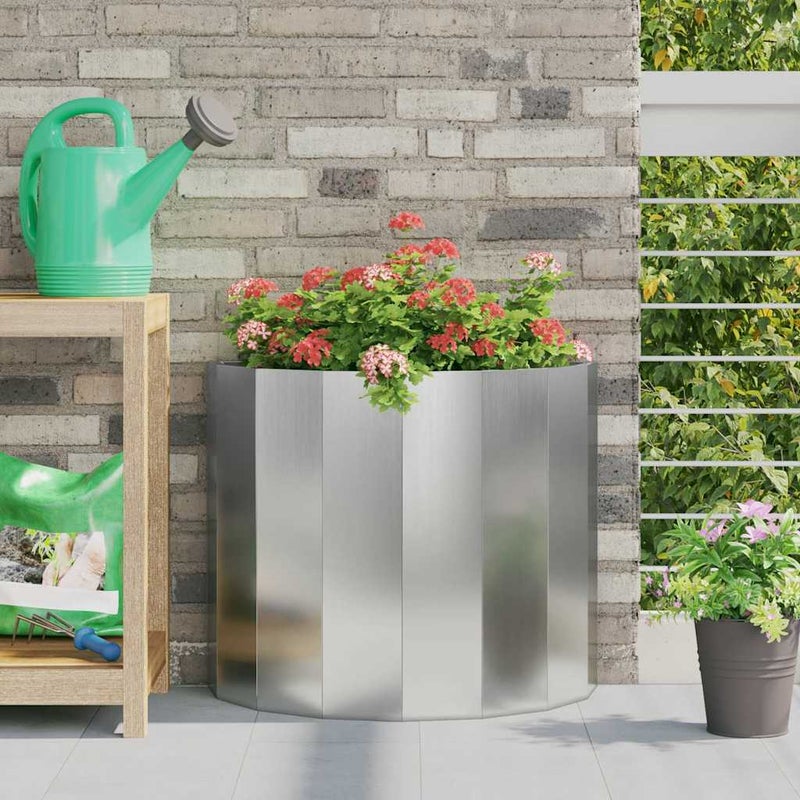 Donica Srebrny 60 x 30 x 50 cm Stal Galwanizowana vidaXL